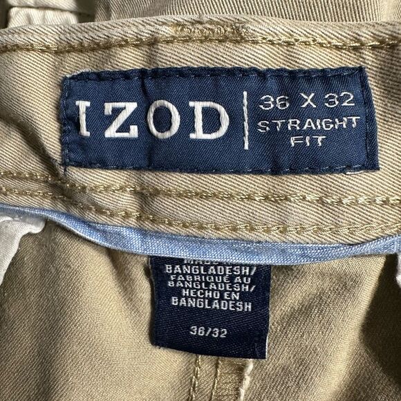 Men’s IZOD Straight Fit Khaki Relaxed fit pants - 3 pairs -36x32 - Picture 7 of 7